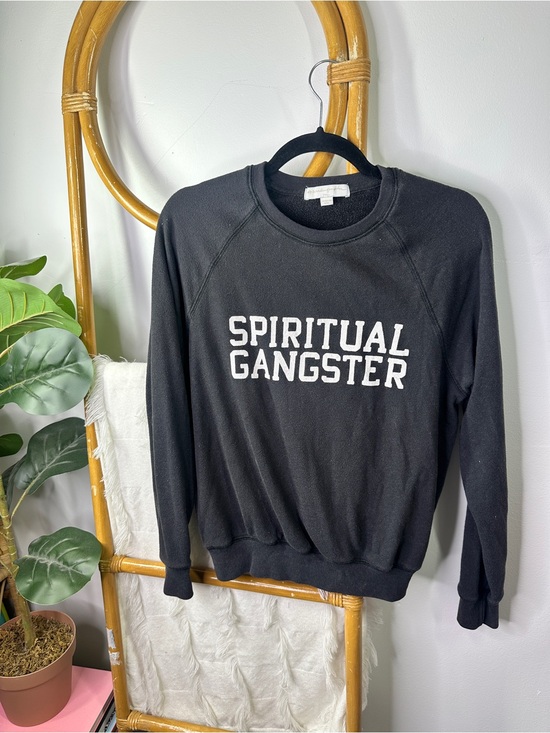 Spiritual Gangster Sweaters - Spiritual Gangster Varsity Old School Sweatshirt sz S
